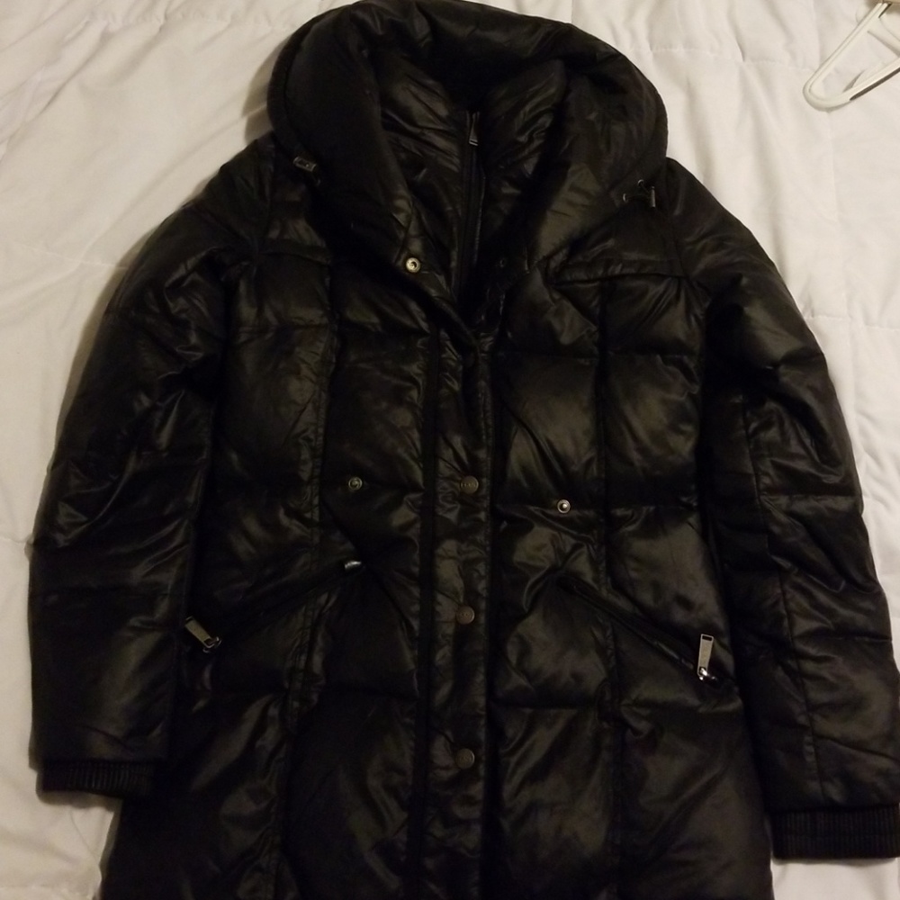 Womens Dkny Long Down Puffer Coat Trench Length